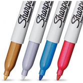 مجموعة أقلام تحديد دائمة معدنية مكونة من 4 قطع